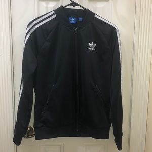 Black and white adidas jacket